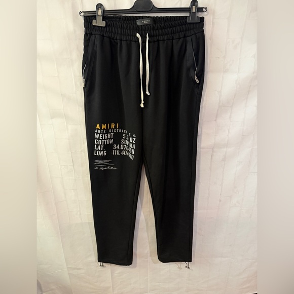 AMIRI Black Joggers with White Accents - Picture 4 of 11